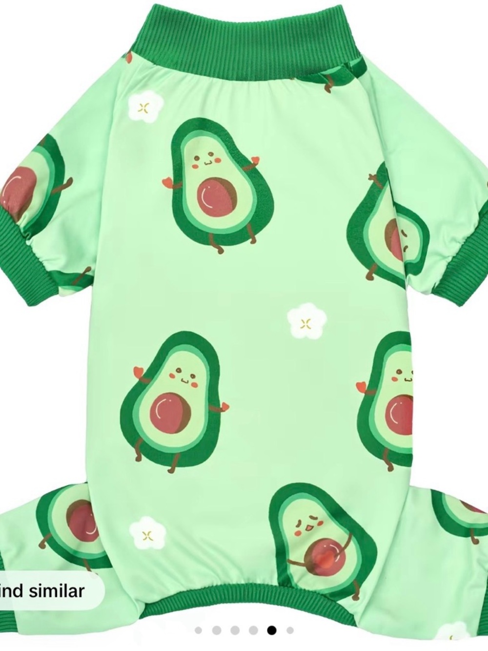 Avocado Print Dog Pajama - Green